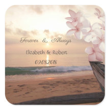 Beach Sunset Wedding, Plumeria