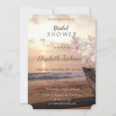 Beach Sunset Wedding, Plumeria Vrijgezellenfeest Kaart (Voorkant)