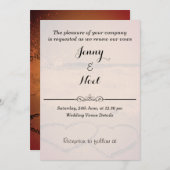 Beach Sunset Wedding Vows Renewal Kaart (Voorkant / Achterkant)