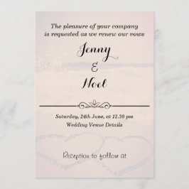 Beach Sunset Wedding Vows Renewal Kaart