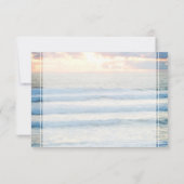 Beach Sunset Weduwreactiekaart RSVP Kaartje (Achterkant)