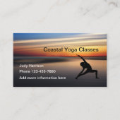 Beach Sunset Yoga Class Design Visitekaartje (Voorkant)