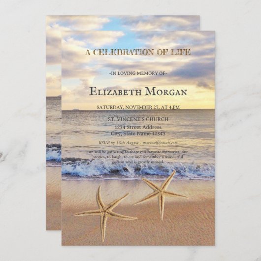 Beach Sunset Zee is het feest van het leven Kaart (Voorkant / Achterkant)