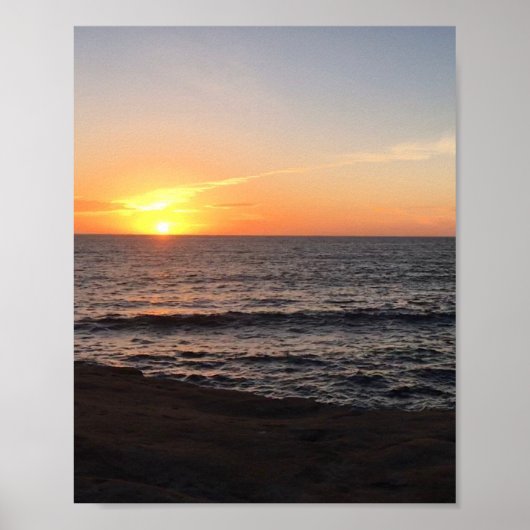 Beach Sunset Zee Photo Poster (Voorkant)