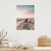 Beach Sunset Zee Shell Beach Photography Poster (Keuken)