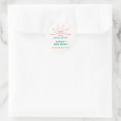 Beach Sunshine Hier komt het Son Baby shower Ronde Sticker (Tas)