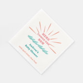 Beach Sunshine Hier komt het Son Baby shower Servet (Hoek)