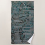 Beach Surf Board Impressie Strandlaken (Voorkant)