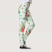 Beach Surf Christmas Party with Santa Claus Leggings (Rechts)