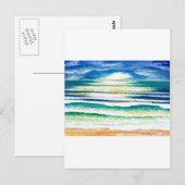 Beach Surf Ocean Waves Beach Decor Sunrise Briefkaart (Voorkant / Achterkant)