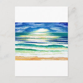 Beach Surf Ocean Waves Beach Decor Sunrise Briefkaart