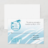 Beach Surf Palm Logo RSVP | blauw (Voorkant / Achterkant)