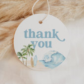 Beach Surf verjaardagsgunst tag Bedankjes Labels