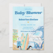 Beach Surfen Baby shower Uitnodiging (Voorkant)