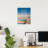 Beach Surfen - Maak Je Eigen Motivatie Poster (Thuiskantoor)