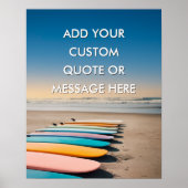 Beach Surfen - Maak Je Eigen Motivatie Poster (Voorkant)