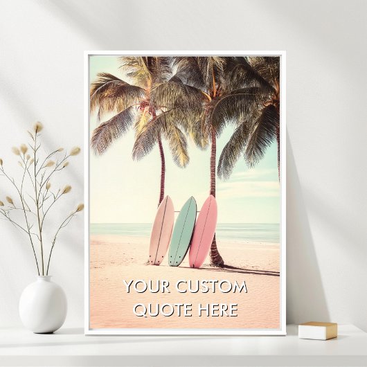 Beach Surfen - Maak Je Eigen Motivatie Poster