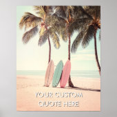 Beach Surfen - Maak Je Eigen Motivatie Poster (Voorkant)