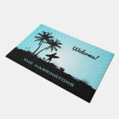 Beach Surfer aangepaste deurmatten (Schuin)