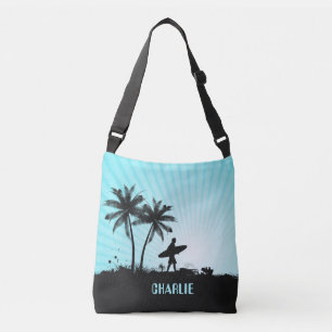 Beach Surfer aangepaste naam tassen