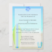 Beach Surfer Wedding Invitations Kaart (Voorkant)