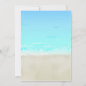 Beach Surfer Wedding Invitations Kaart (Achterkant)