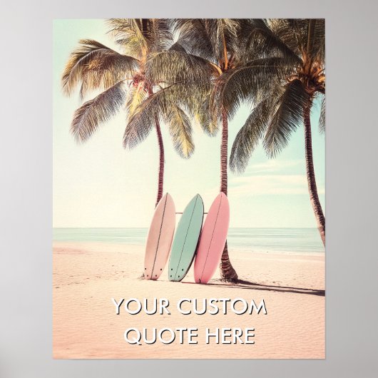 Beach Surfing-Create Your Own Motivational  Poster (Voorkant)