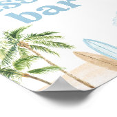 Beach Surven Baby shower Dessert Bar Sign Poster (Hoek)