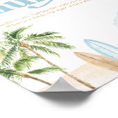 Beach Surven Baby shower Pacifier Hunt Sign Poster (Hoek)