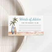 Beach Surven Boards Woorden van advies Baby shower Informatiekaartje