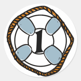 Beach Surven eerste verjaardag Ronde Sticker