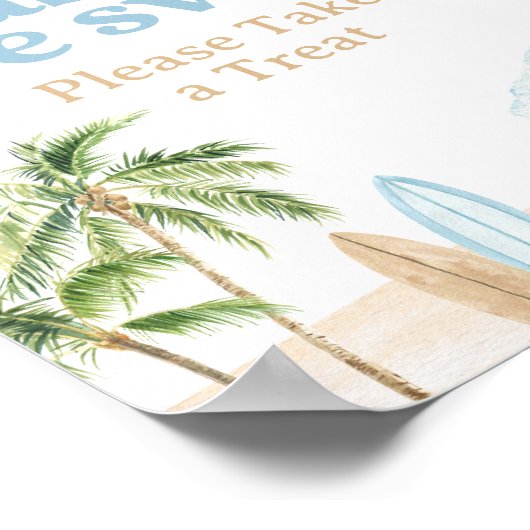 Beach Surven Verjaardag Baby's zijn Sweet Dessert  Poster (Hoek)