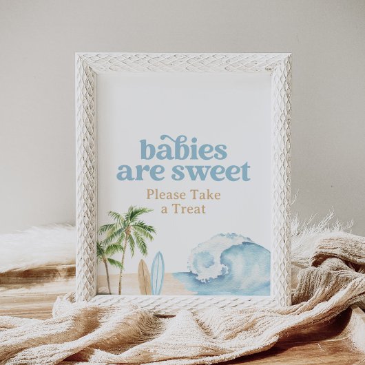 Beach Surven Verjaardag Baby's zijn Sweet Dessert  Poster