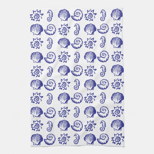 Beach-symbolen Theedoek (Verticaal)