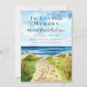 Beach sympathie begrafenis bedankt notitiekaartje (Achterkant)