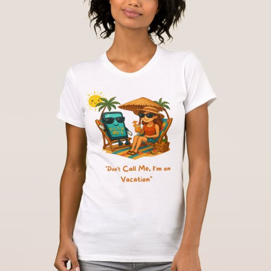 Beach T Shirt Vacation Mode (Voorkant)