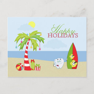 Beach tandarts Prettige feestdagen kerstkaart