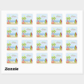 Beach tandst Prettige feestdagen sticker (Vel)