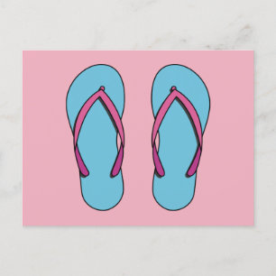 Beach Teenslippers Briefkaart
