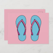 Beach Teenslippers Briefkaart (Voorkant / Achterkant)