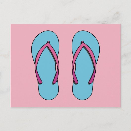 Beach Teenslippers Briefkaart (Voorkant)