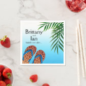 Beach Teenslippers bruiloft cocktail party Servet (Insitu)