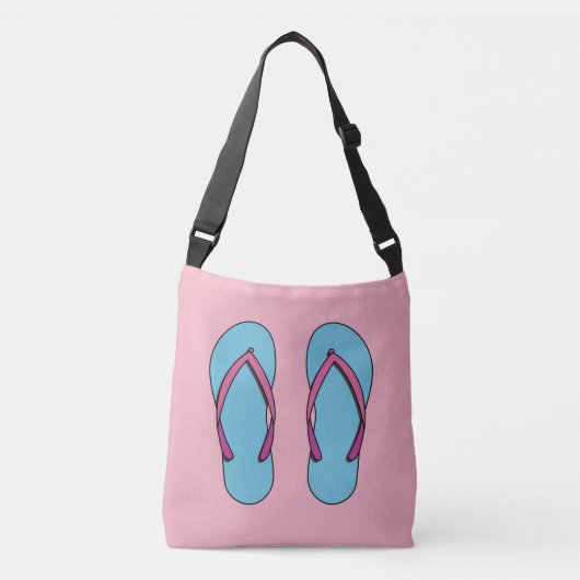 Beach Teenslippers Crossbody Tas (Voorkant)