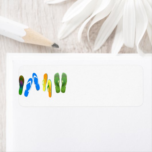 Beach Teenslippers Etiket (Insitu)