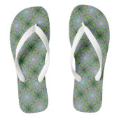 Beach Teenslippers Green White Kaleidoscope Mandal (Voetbed)