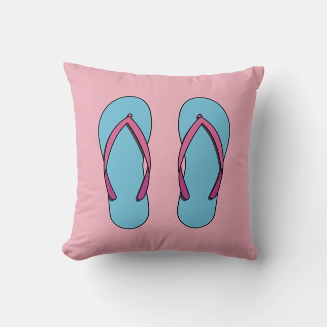 Beach Teenslippers Kussen (Voorkant)
