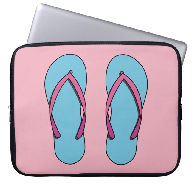 Beach Teenslippers Laptop Sleeve (Voorkant)