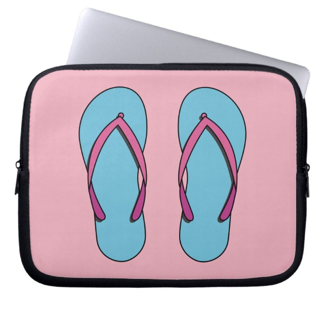 Beach Teenslippers Laptop Sleeve (Voorkant)