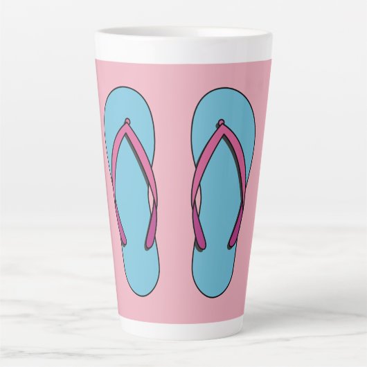 Beach Teenslippers Latte Mok (Voorkant)