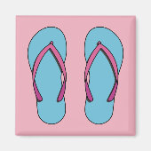Beach Teenslippers Magneet (Voorkant)